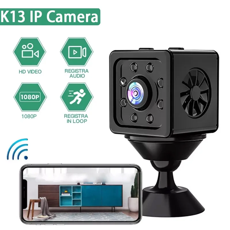 

K13 Mini Camera 1080P HD WiFi Motion Detection Night Vision Nanny Surveillance Cameras Action Security Smart Cam Recorder