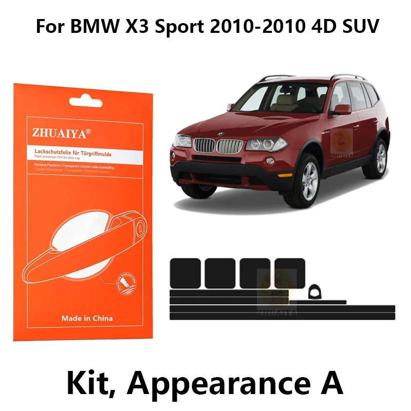 

Защитная пленка ZHUAIYA для красок дверной ручки, ТПУ PPF для BMW X3 Sport 2010-2010 4D SUV, автомобильные аксессуары