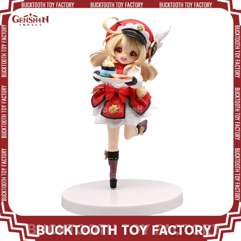 

16cm Genshin Impact Klee Anime Figure Stand Position Klee Coffee Shop Dessert Kawaii Figurine PVC Statue Figures Ornament Toys