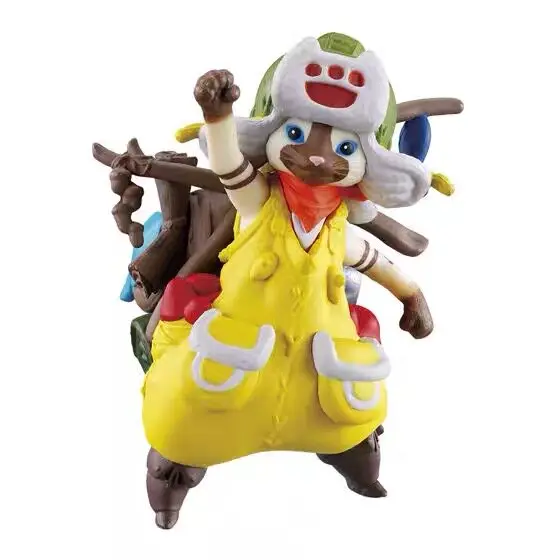 Фото Коллекционная фигурка Bandai Monster Hunter Airou Cat Victory Gashapon с прозрачной подставкой для взрослых коллекционеров №2