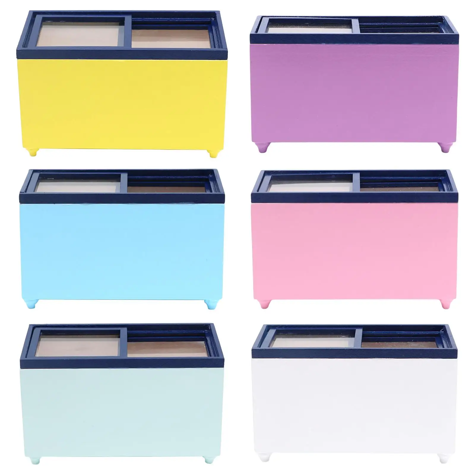 

Морозильная камера для кукольного домика в масштабе 1/12 с открывающимся кукольным домиком, миниатюрное украшение кухонной мебели