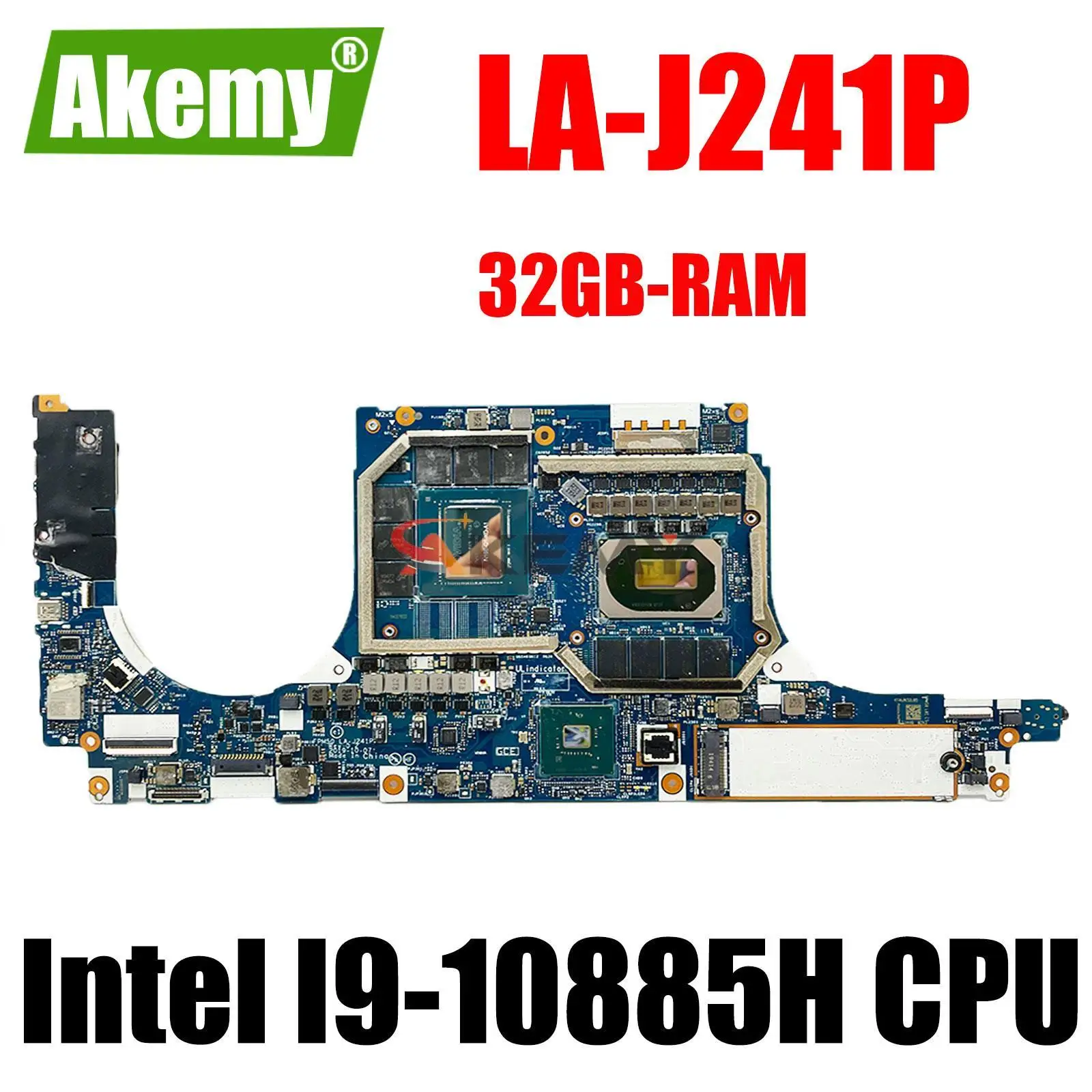 

For HP ZBook Fury 15 G7 Laptop Motherboard W / Intel I9-10885H CPU 32GB-RAM RTX3000 6GB GPU M12871-001 M12871-601 FPM50 LA-J241P