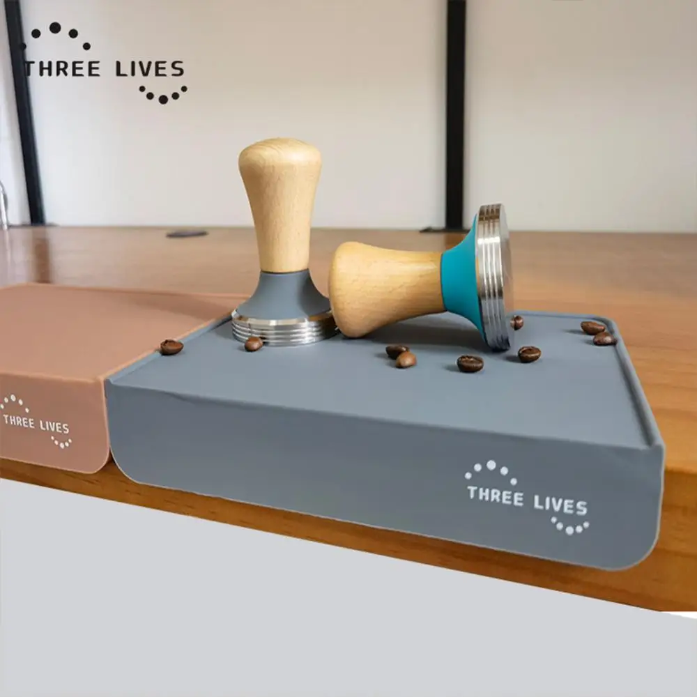 

Coffee Tampers Mat Food Grade Silicone Espresso Mat Anti-Slip Corner Pad Protect Your Worktop Coffeeware Tamping Mat