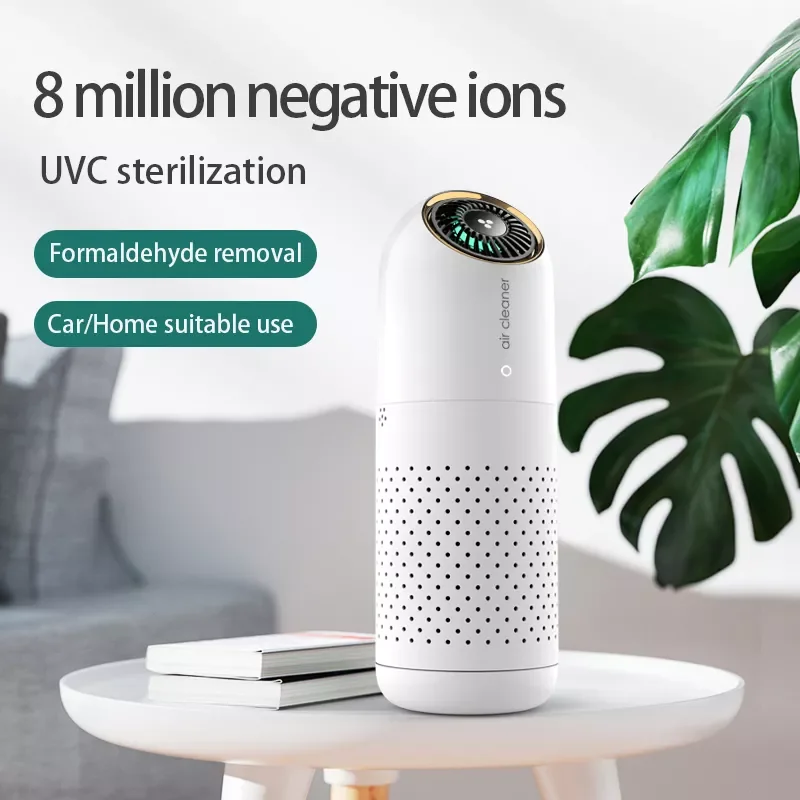 

Фильтр HEPA для очистителя воздуха, 3 цвета, светодиодный индикатор качества воздуха, PM2.5 пыльца, устройство для удаления дыма портативный очи...