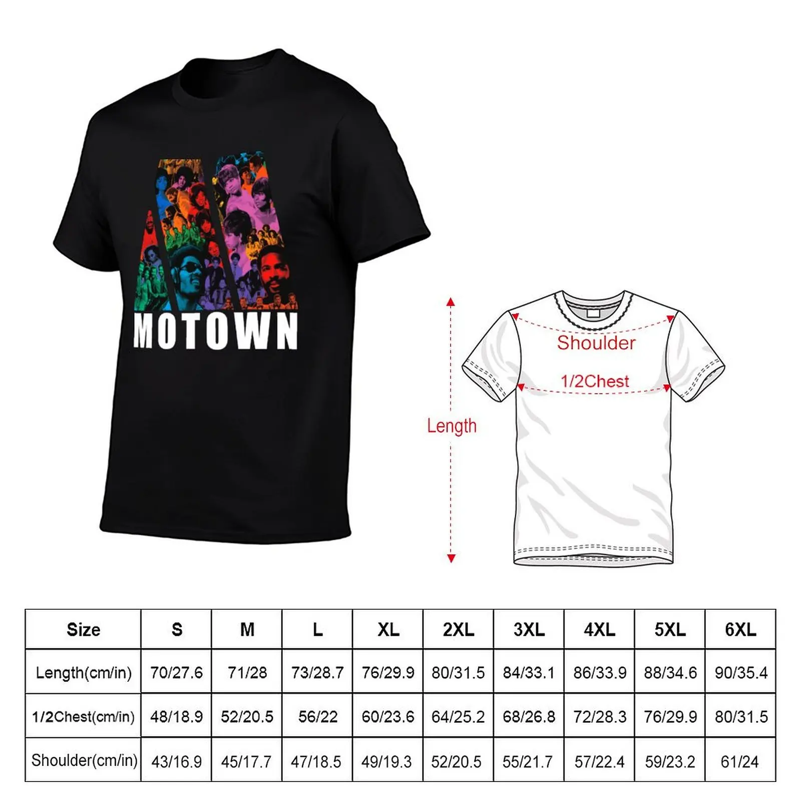 Фото Футболка Tamla Soul Motown Collective в винтажном стиле 60-х и 70-х годов с коллажем музыкальных лейблов в стиле поп-арт, повседневная футболка с короткими рукавами №2