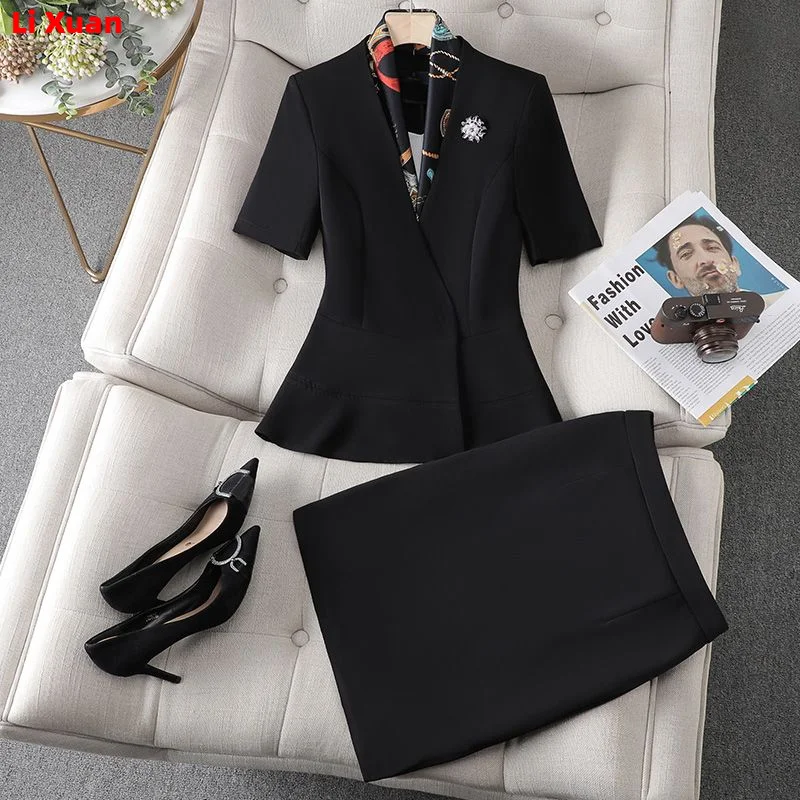 New Elegant Women Formal Suits For 2023 Summer High Quality Fashion Slim Casual Blazer And Pants Office Ladies Work Wear
