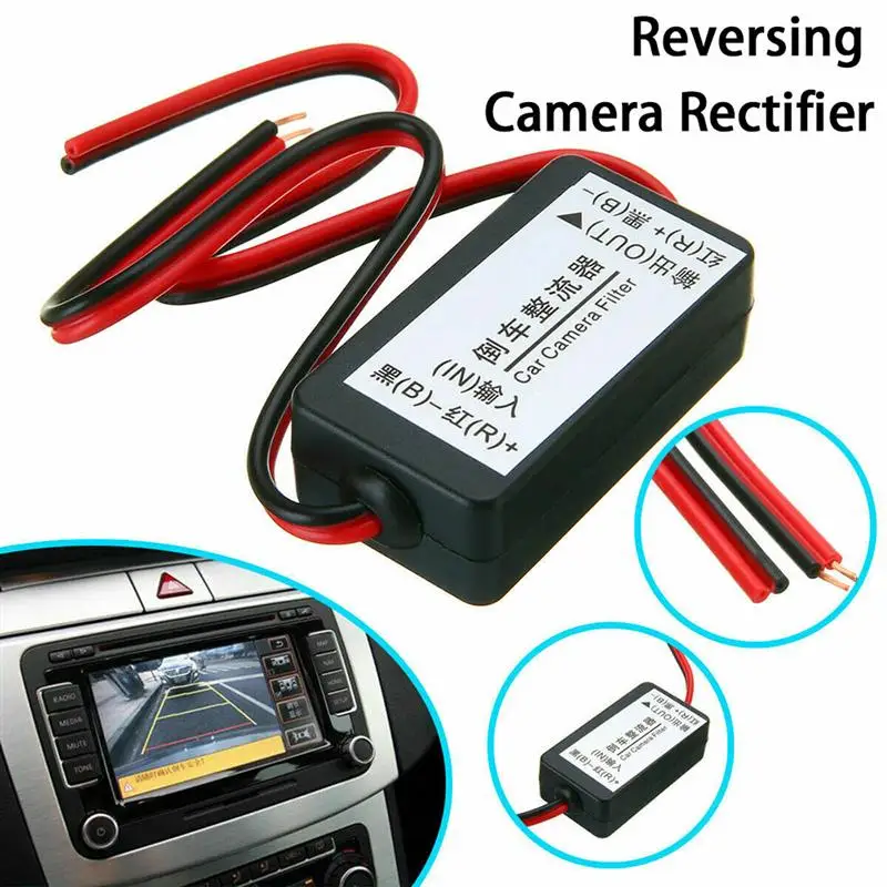 

12V Car Rear View Camera Filters Rectifier DC Power Relay Capacitor Filter Connector Rectifier for Car Rear View Backup Camera