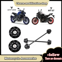 mtkracing front and rear axle sliders fork wheel protection crash pad kit for yamaha mt07 mt09 tracer mt 07 mt 09 tracer 2020