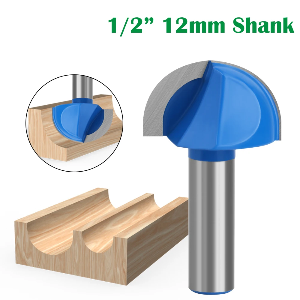 

1PC 1/2" 12.7MM Shank Milling Cutter Wood Carving Double Finger Router Bits for Wood Industrial Grade Milling Cutter Woodworking