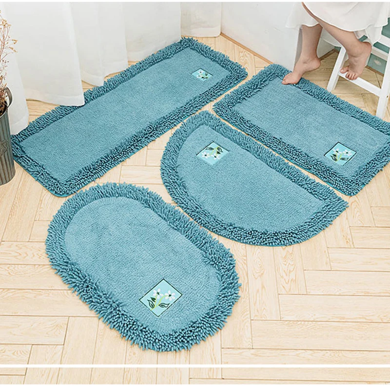 

Thicken Bathroom Absorbent Floor Mats Tufted Modern Household Door Pad Household Kitchen Non-slip Foot Mat Bedside Carpets