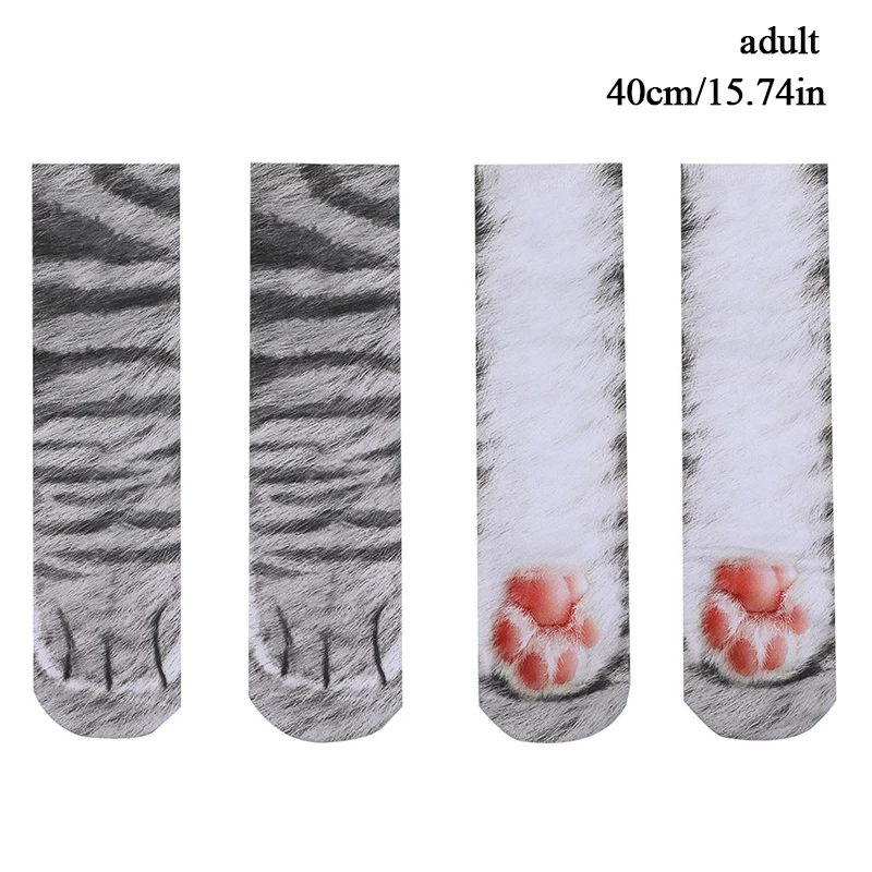 

Носки-трубы средней длины, носки, носки с 3D имитацией животных, кошек, носки унисекс, эластичные модные носки до щиколотки с забавным 3D-принтом