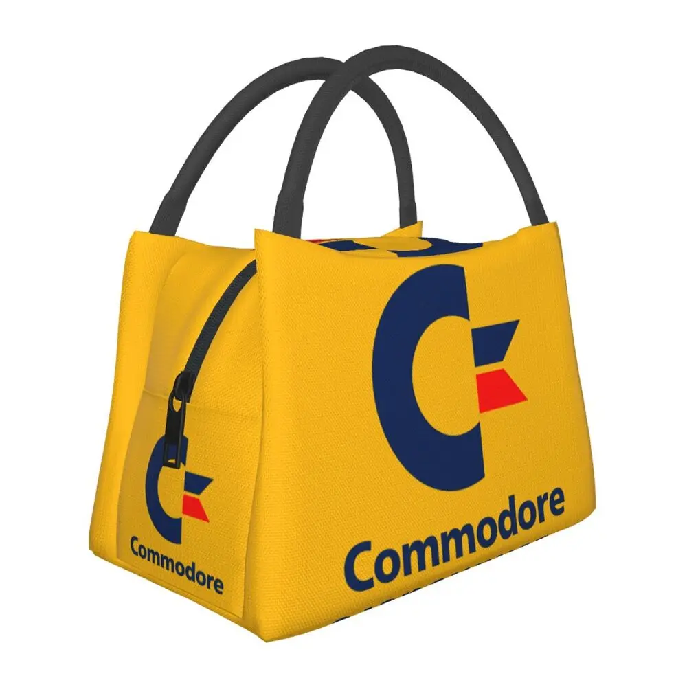 

Commodore 64 Insulated Lunch Bag for Women Resuable Amiga International Computer Symbol Cooler Thermal Lunch Box Work Picnic
