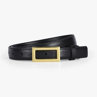 springsummer fashion versatile belt couple simple design smooth buckle leather belt trend accessories gift