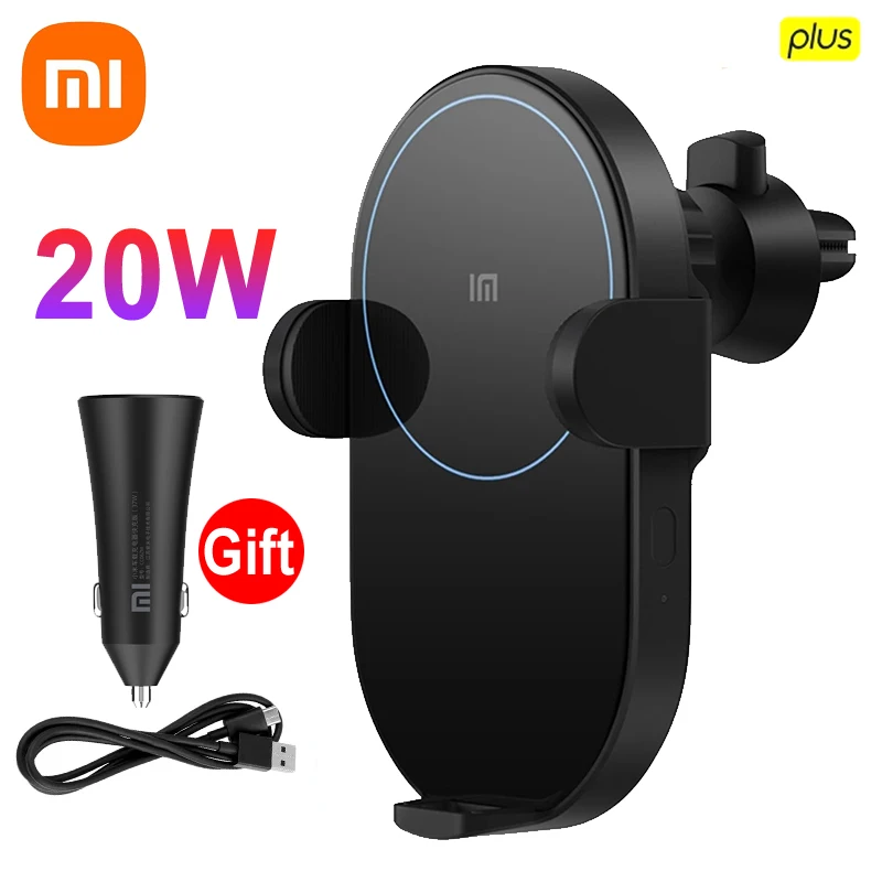 

IN STOCK Original Xiaomi Wireless Car Charger 20W Max Electric Auto Pinch 2.5D Glass Qi Smart Quick Charge Fast Charger for Mi