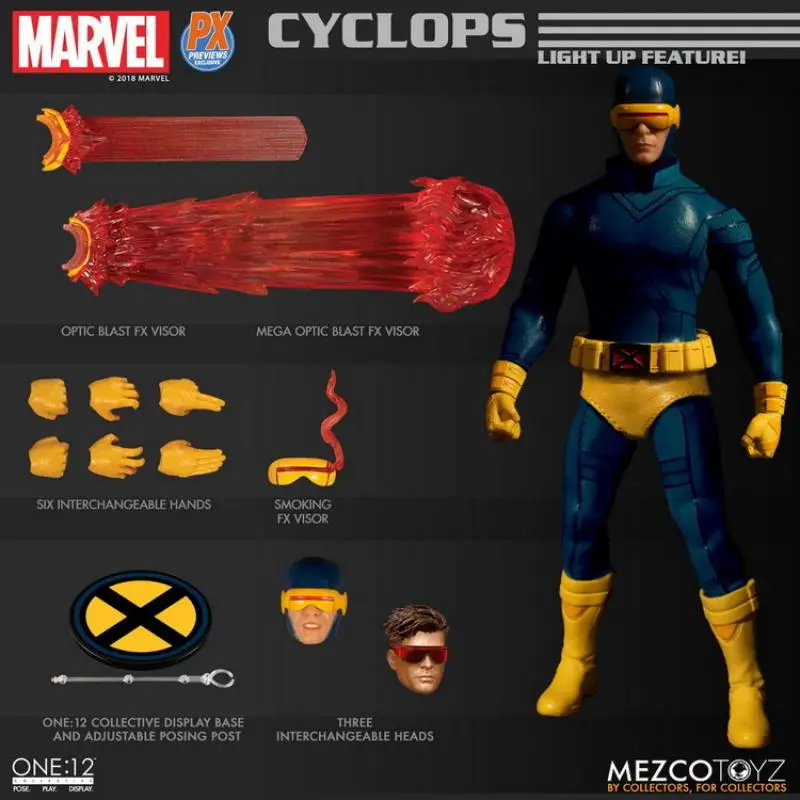

In Stock Original Mezco ONE:12 Marvel The X-Men Cyclops PX Anime Action Figures Toy For Child Gift