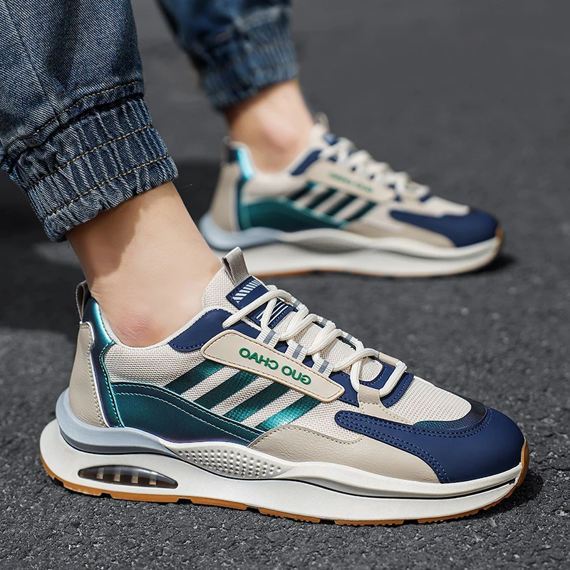 Spring Fashion Men Running Shoes Sneaker Mesh Breathable Walking Sports Shoes Men Platform Trainers Outdoor Jogging Sneakers Men