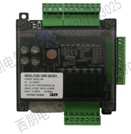 

FX1N FX2N FX3U 14MR 14MT 6AD 2DA PLC RS232 RS485 Modbus RTU 24VDC RTC Clock ForMitsubishi PLC 24 Hours Delivery