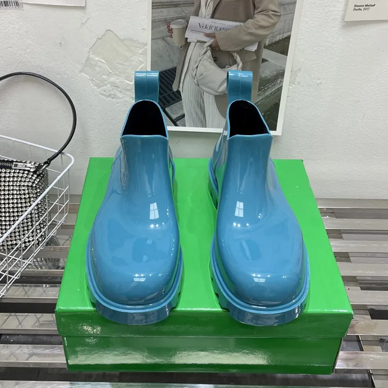 

Latest Ankle Boots Solid Platform Boots Genuine Leather Shoes Women Waterproof Chunky Shoes Fashion Concise Lady Boots Hot Sale