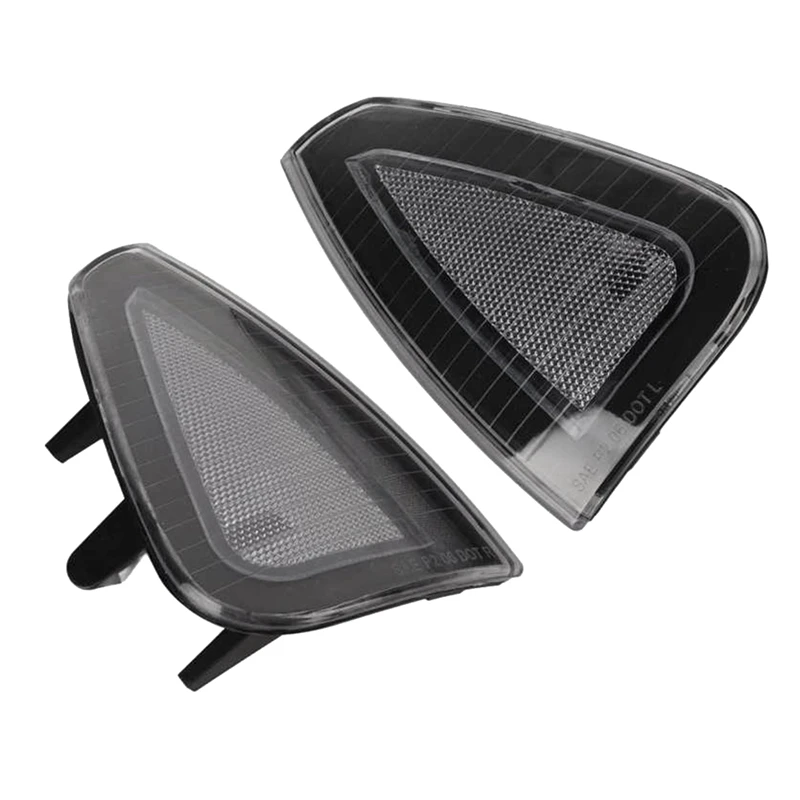 2 Pcs Front Turn Signal Light Cover 4806218AD Side Marker Lamp Cover For -Dodge Charger LX SRT8 2006 2007 2008 2009 2010