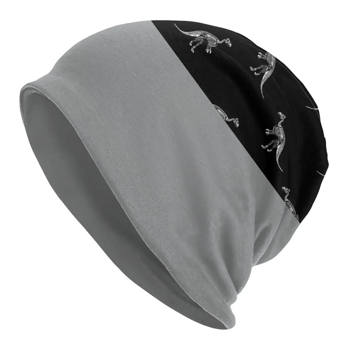 

Головной убор с рисунком скелета динозавра, шапки в стиле хип-хоп, облегающие шапки, шапка с рисунком динозавра, мужские и женские вязаные шапки, Весенние шапки двойного назначения