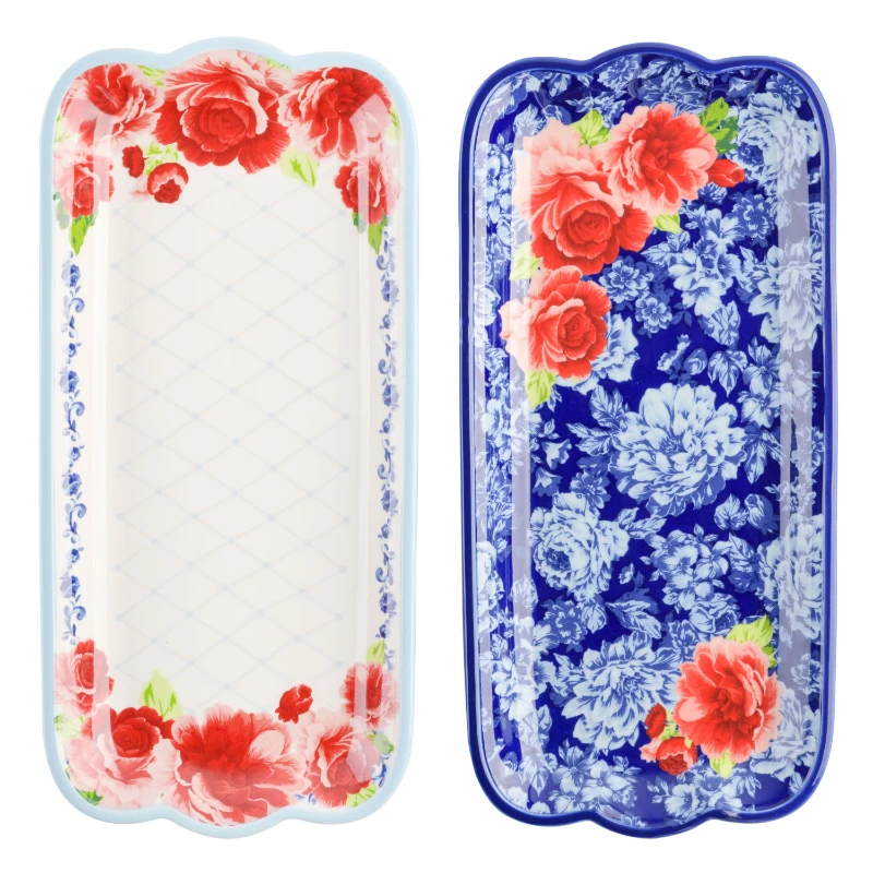 

Frontier Rose 14.17-Inch Serving Platters, 2-Pack