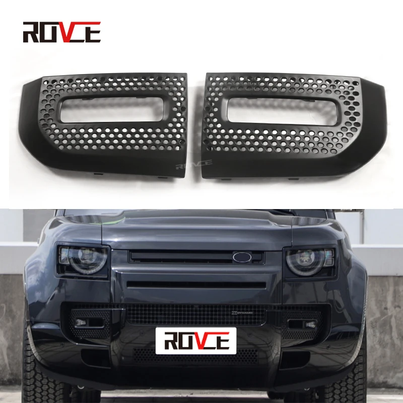 

ROVCE For 2020 Land Rover Defender Fog Lamp Cover Obsidian Fog Lights Frame for Car Accessories Auto Modification