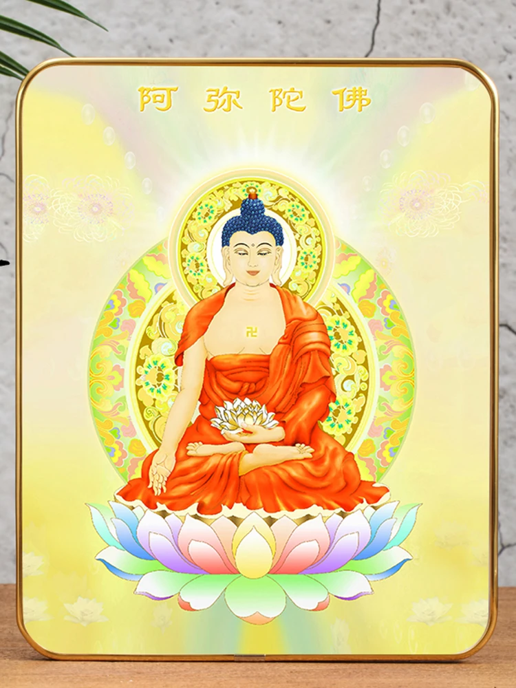 Портрет Будды Амитабхи буддийская подвесная картина декоративная в фоторамке