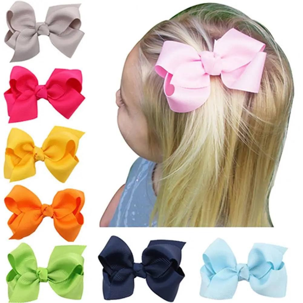 

Hair Clip Bow Knot Durable Hair Accessories Ribbon Toddler Hair Bows Clips for Gift