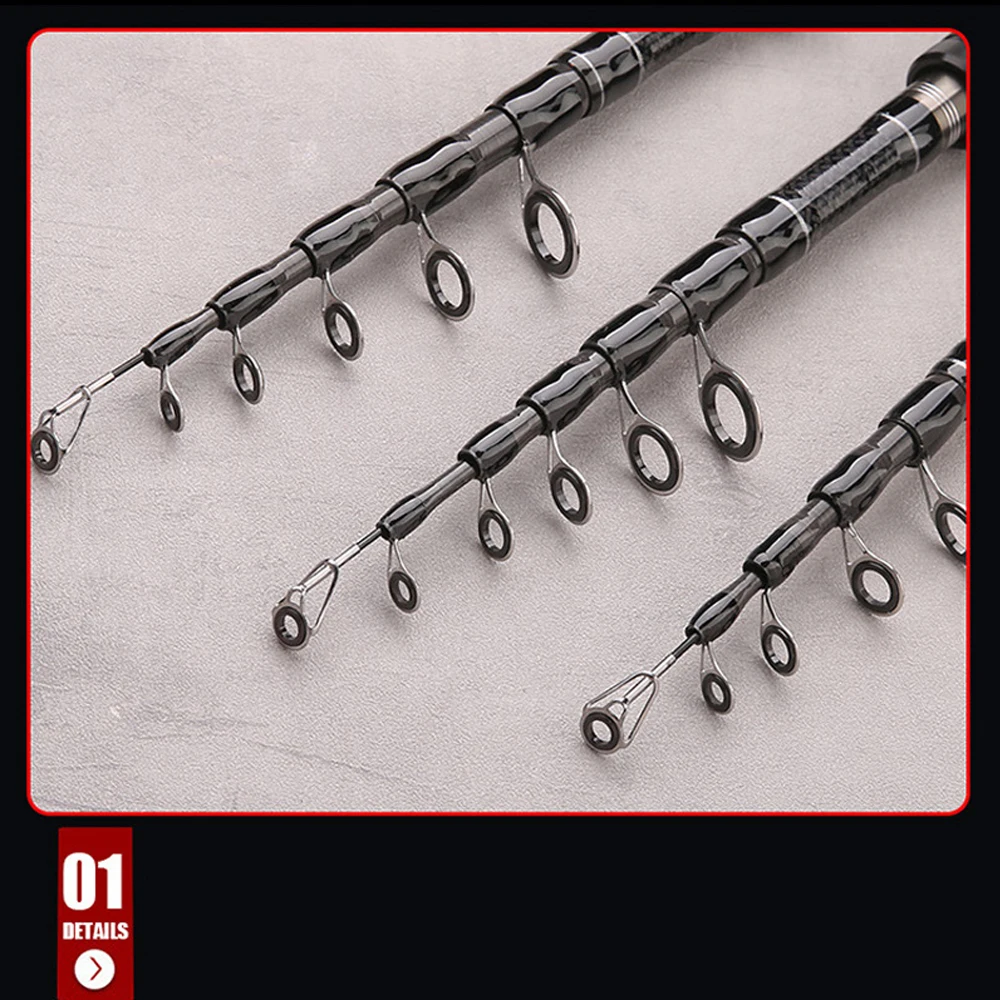 Спиннинг из углеродного волокна 1 8/2 1/2 4/2 7/3 0 м