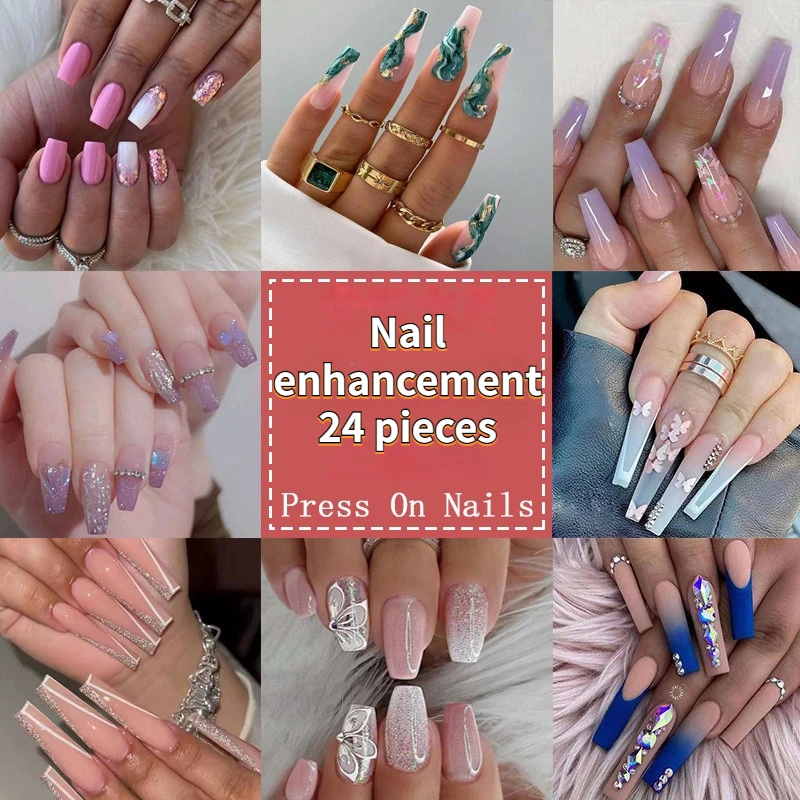 

More than 100 styles of European and American fashion nail enhancement patches, long and short fake nail patches, press on nails