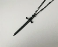 new retro anime sword pendant accessories necklace ancient chivalrous accessories necklace