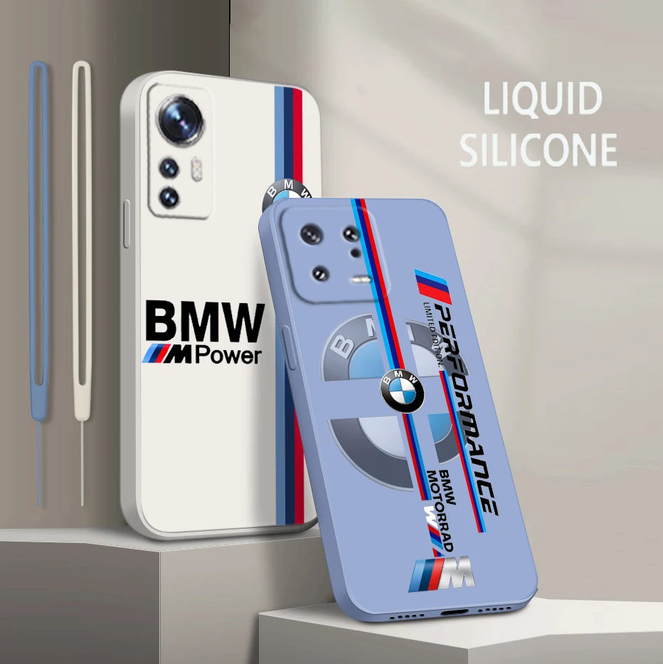 

Red Blue Car BMW Luxury For Xiaomi Mi 13 12 12T 11 11T 10 10T 9 9SE Lite Pro Ultra A3 Silicone Soft Liquid Rope Phone Case Cover