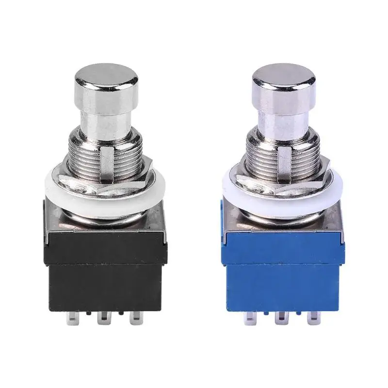 

3PDT 9-контактный штифт для гитарных эффектов, Педальный переключатель, металлический корпус, аксессуары для гитары