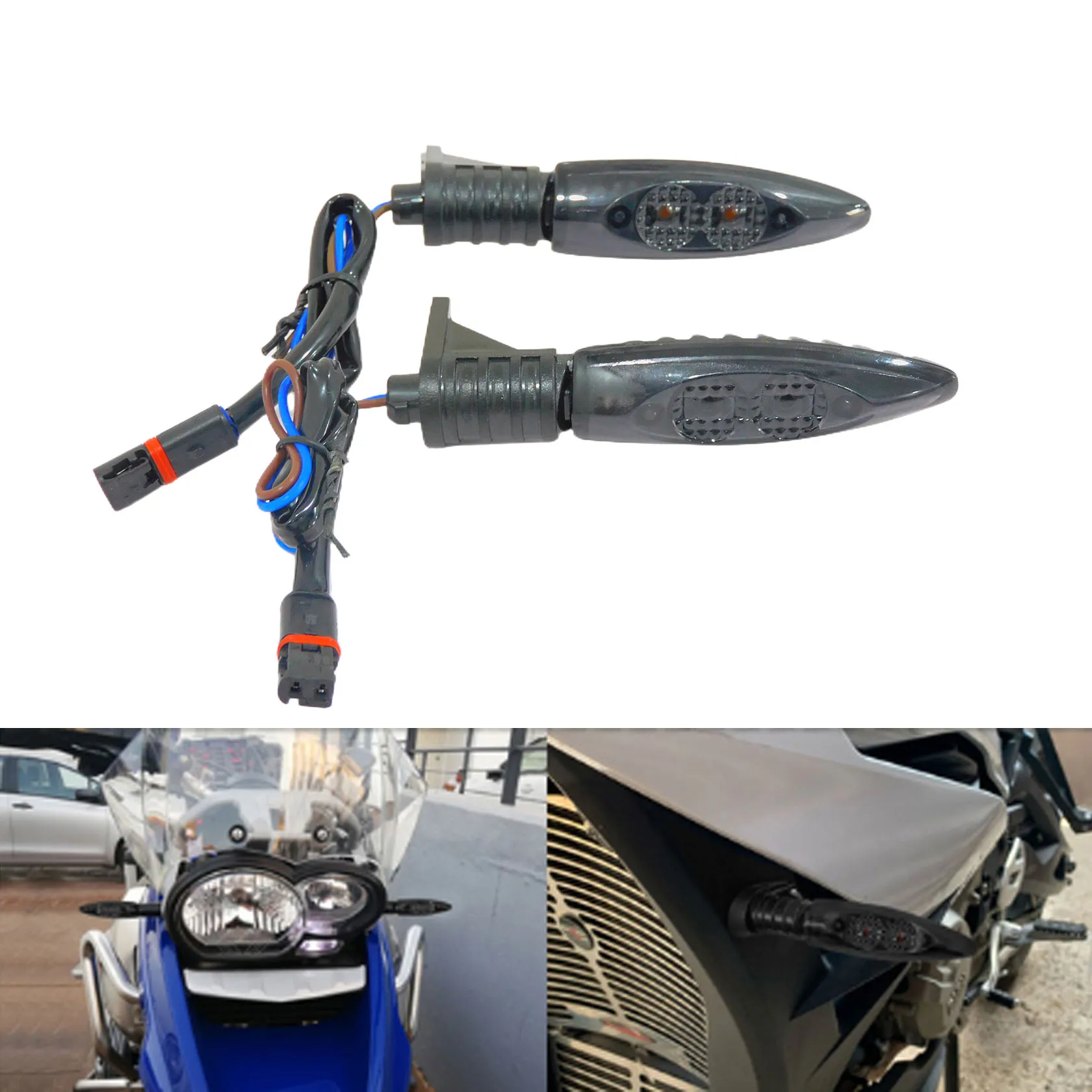 

Мотоциклетный черный светодиодный индикатор поворота для BMW R1200GS F800GS S1000RR F800R K1300S G450X F800ST R nine T