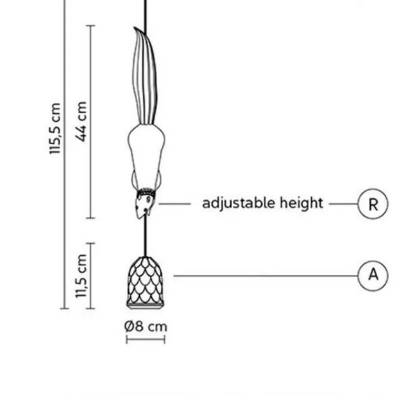 Милые подвесные светильники из эпоксидной смолы в виде белки для кабинета других