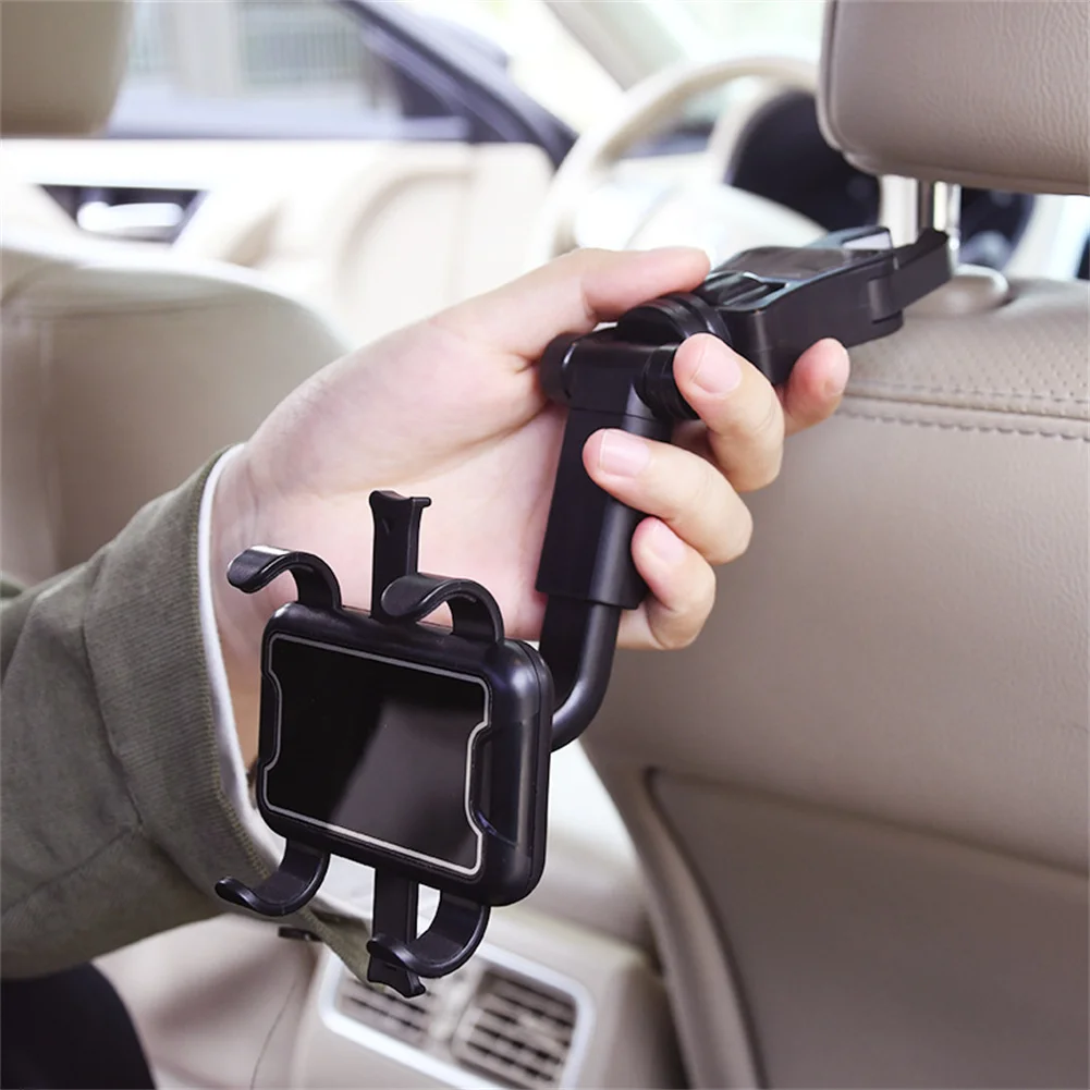 

Universal Car Phone Holder 360 Degrees Rotating Stand Rearview Mirror Mount Bracket Base Support All Mobile Phones