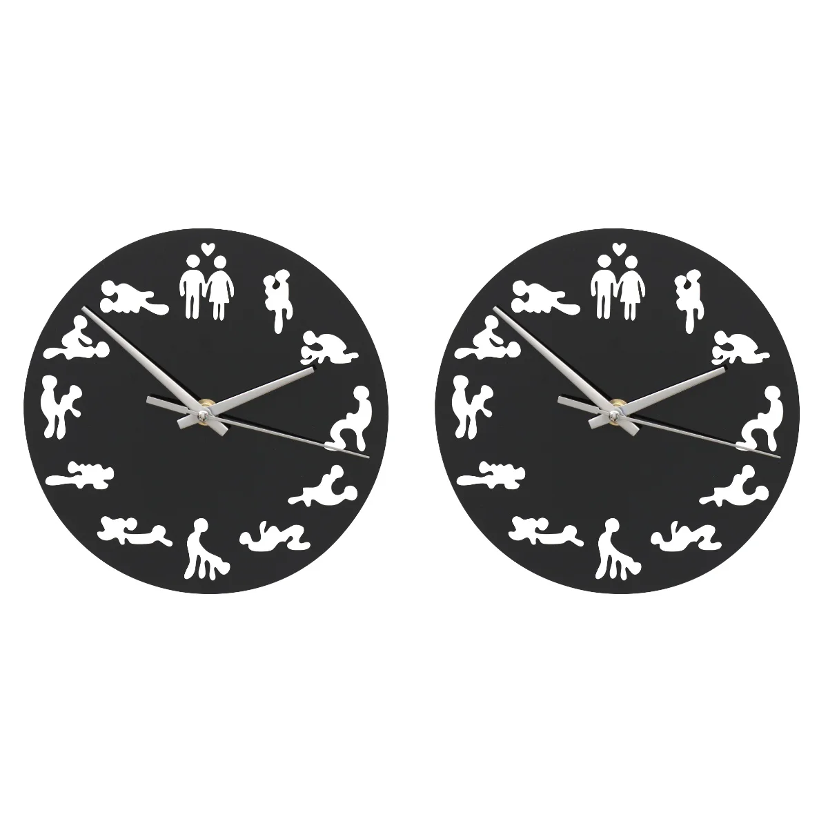 

2x Digital Wall Clock Operated Clock Hanging Decorations Modern Hanging Clock Wall Clock Mute Wall Clock