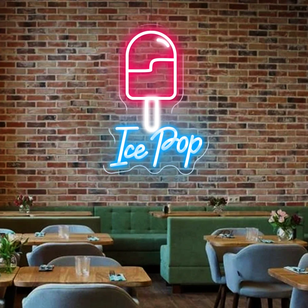 

LED Neon Sign Ice pop Neon Light Wall Decoration for Store Room Party Decor Kids Birthday Gift Night Lights Lamps