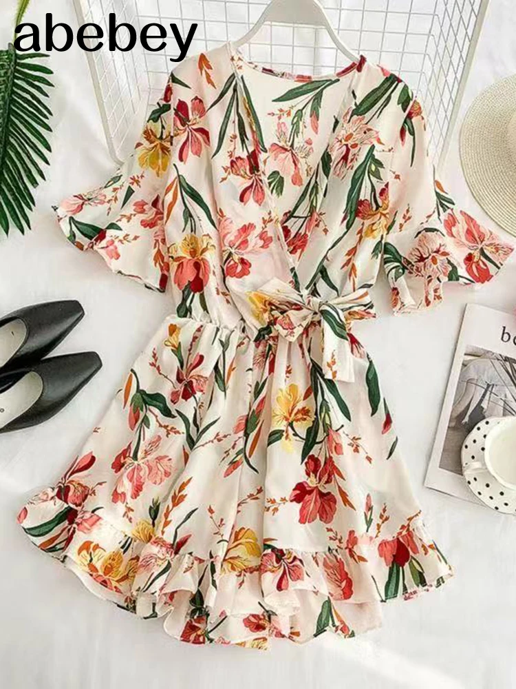 Милые гофрированные женские комбинезоны эластичные с высокой талией и бантом |