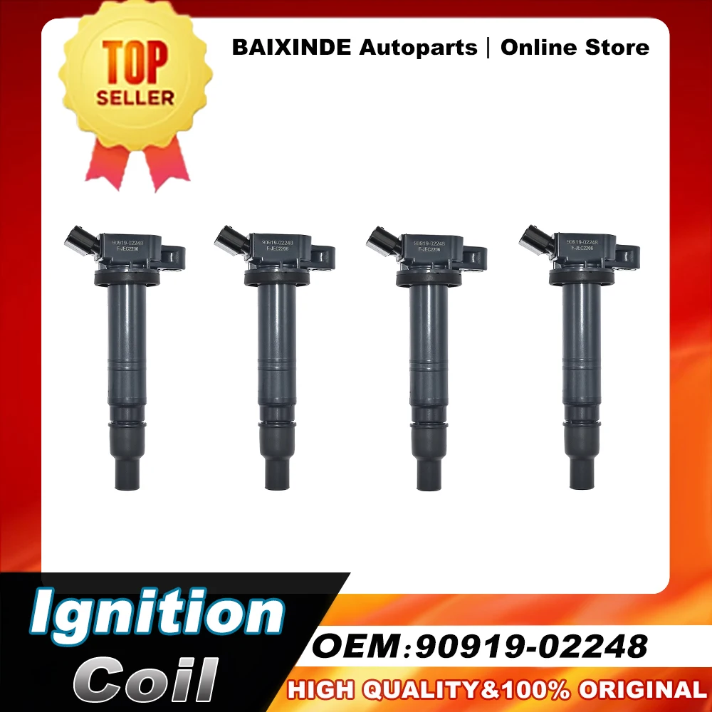 

1/4 шт. OEM 90919-02248 Катушка зажигания для Toyota Tocama Scion xB Lexus 2005-2012 Alphard Tundra Camry Rav4 Avensis Sienna