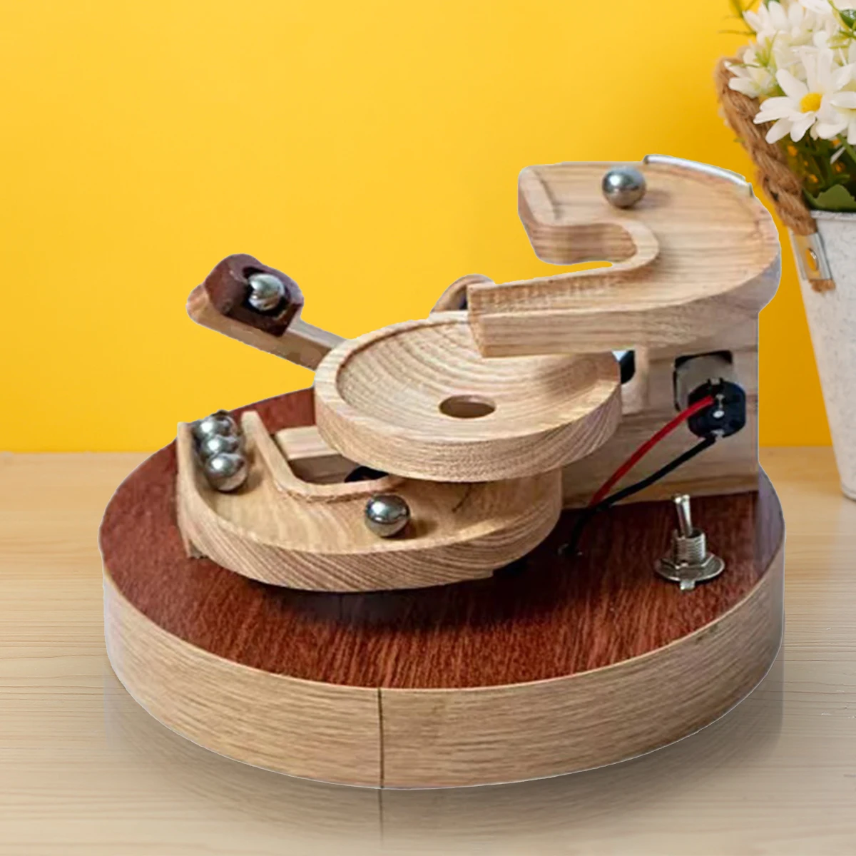 

Kinetic Art Perpetual Motion Machine Marble Machine Marble Machine Wooden Marble Motion Machine Miniature Science Physics