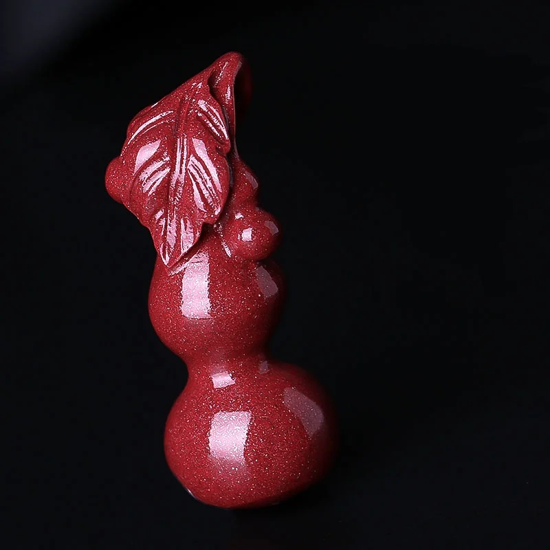 

5A Natural Cinnabar Calabash Gourd Necklace Pendant Zinnober Genuine Vermilion DIY Jewelry Material