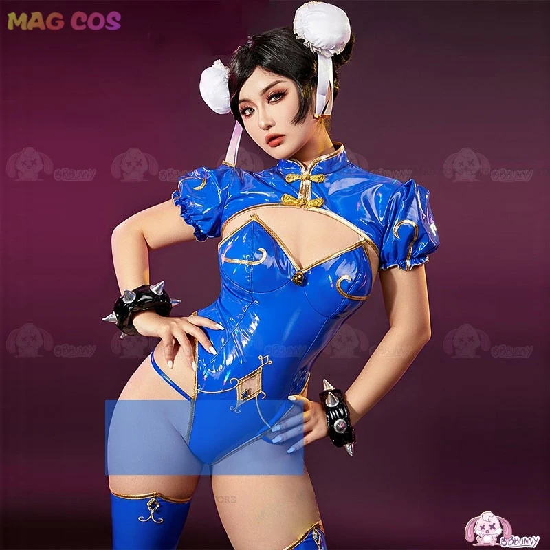 Street Chunli Chun Li Косплей Костюм Парик Истребитель Игра SF Ролевая Банни Наряд Для