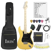irin 39 inch 6 strings electric guitar 21 frets basswood body maple neck electric guitarra with speaker guitar parts accessories