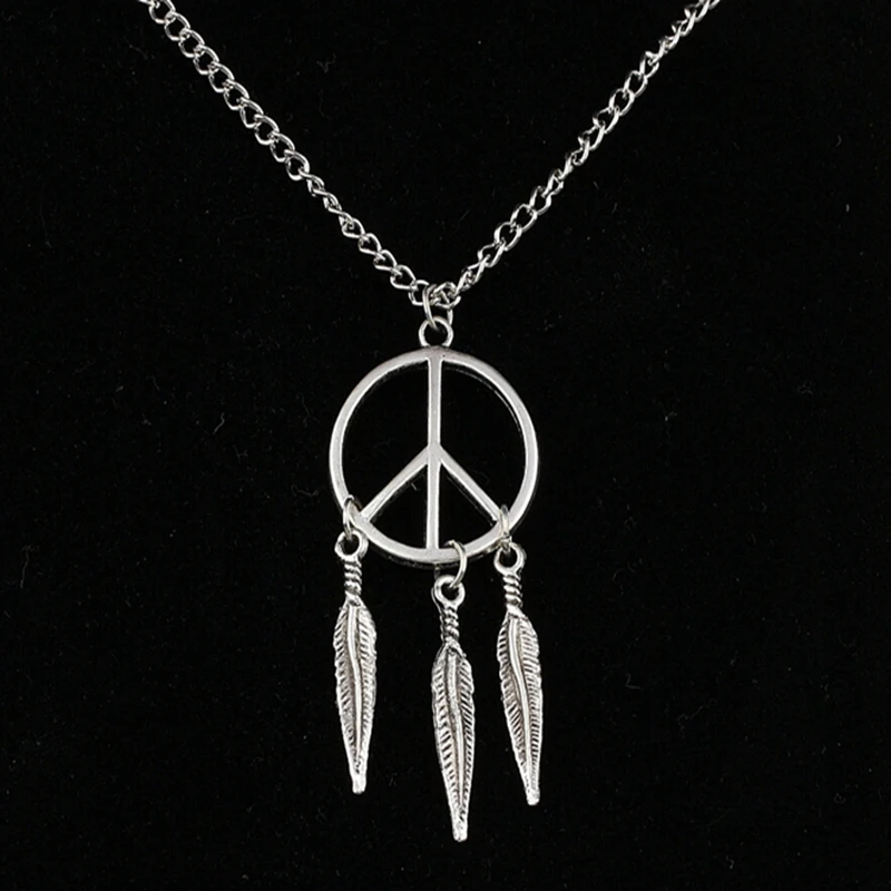 Модные Ретро ожерелья Ловец снов кулон Панк египетская Королева йога перо знак