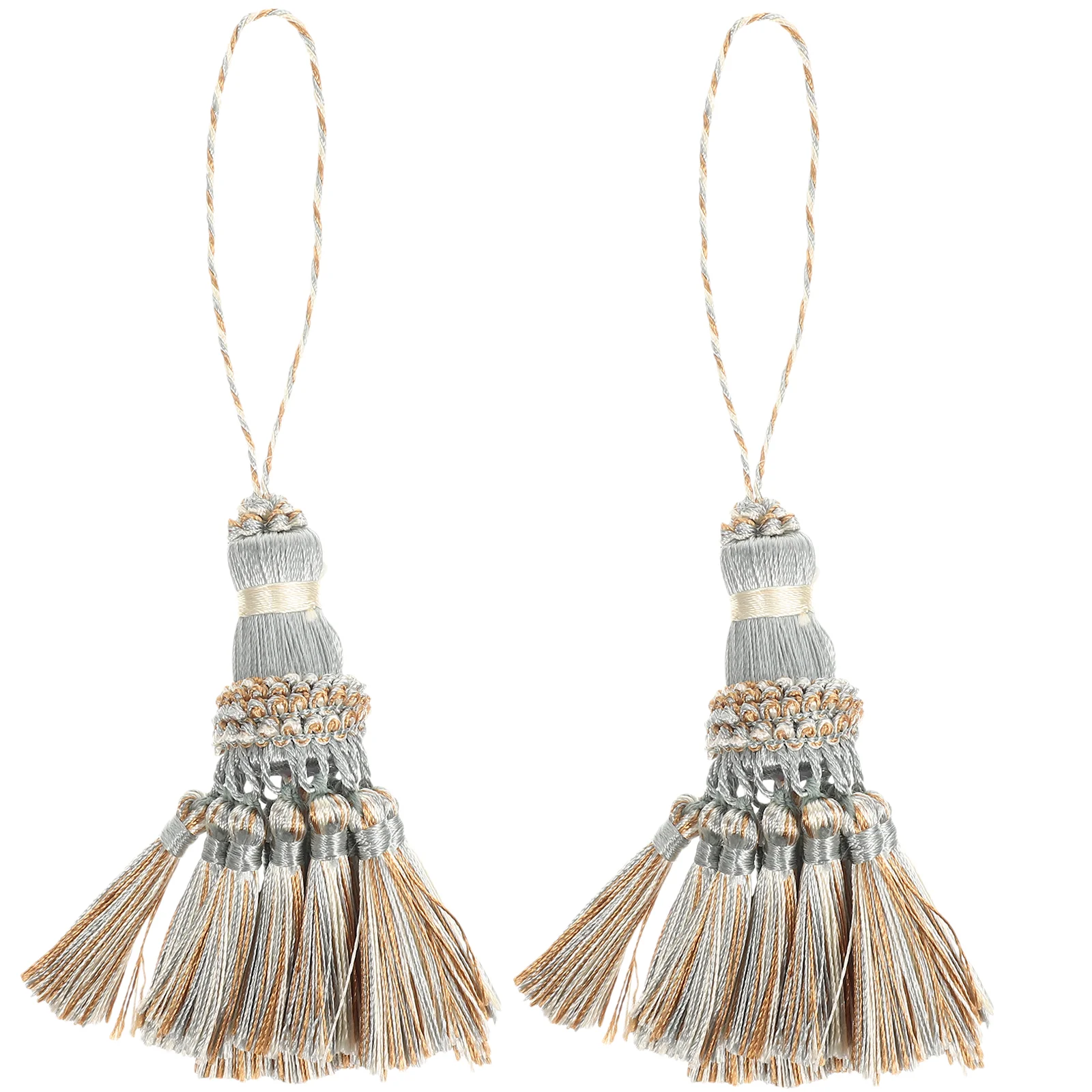 

2 Pcs Curtain Accessories Tassels Decorative Tassel Car Trim Key Chain Tassel Trim Polyester Creative Tassel Home Decoration
