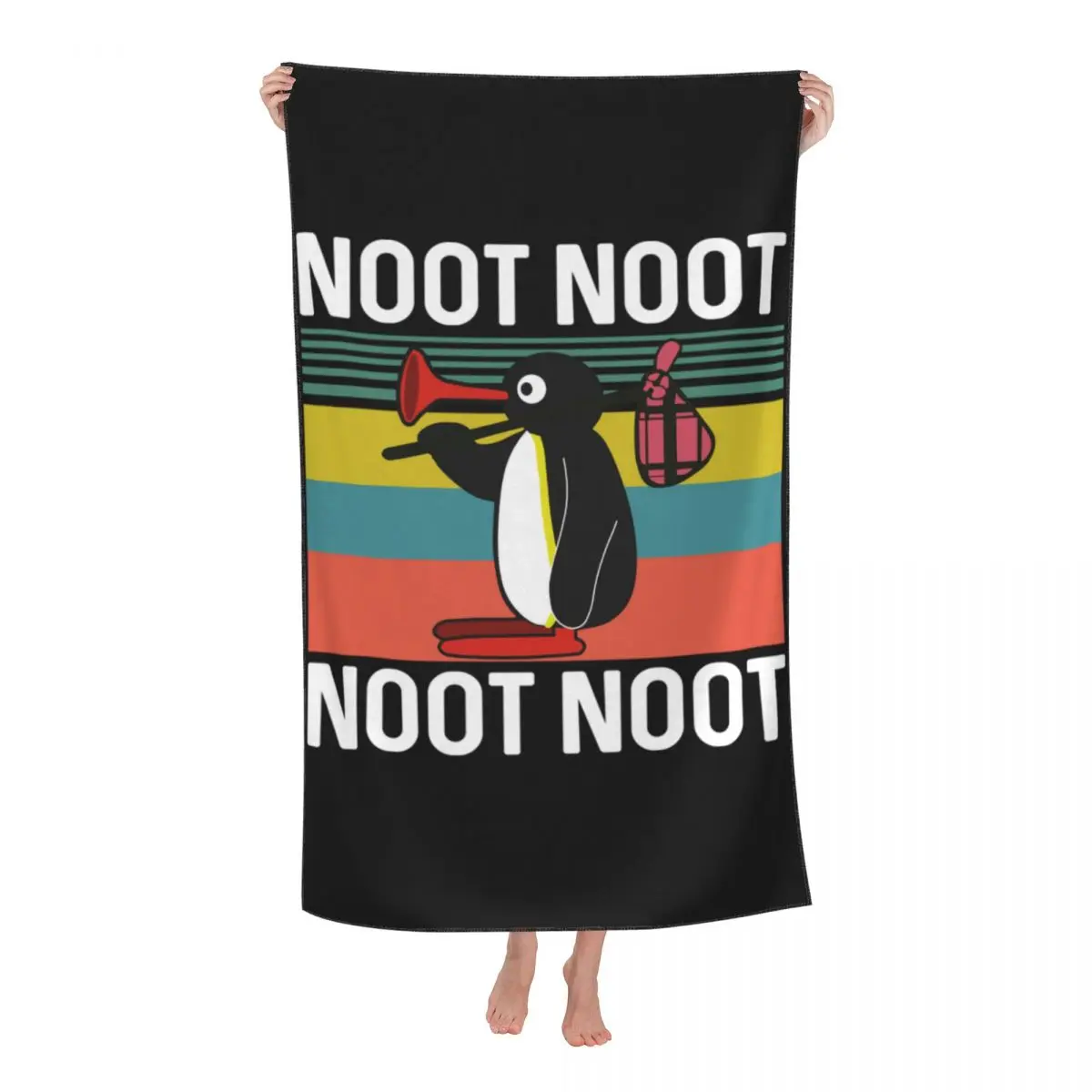 Microfiber Cartoon Penguin Shower Sports Yoga Towels
