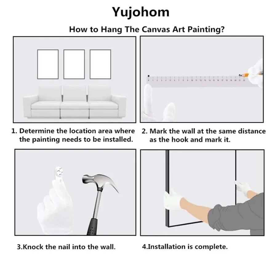 Абстрактная Настенная картина с рамкой художественный Рисунок на холсте