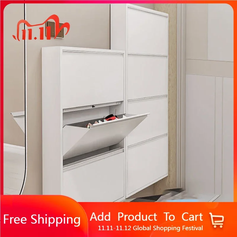 

Show Shoe Cabinets Cupboard Door Ultra-thin Shoe Cabinets Holder Organizer Storage Meubels Modern Furniture Entrance Hall DX50GZ