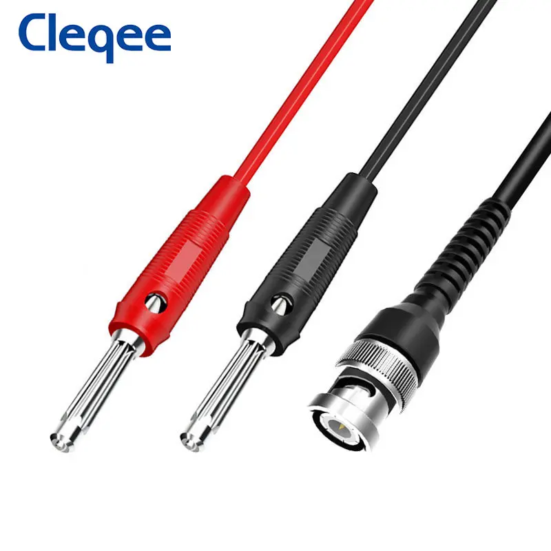 Cleqee P1008A Bnc Q9 Zu Dual 4Mm Stapelbar Bananen Stecker Mit Test Führt Sonde Kabel 120Cm